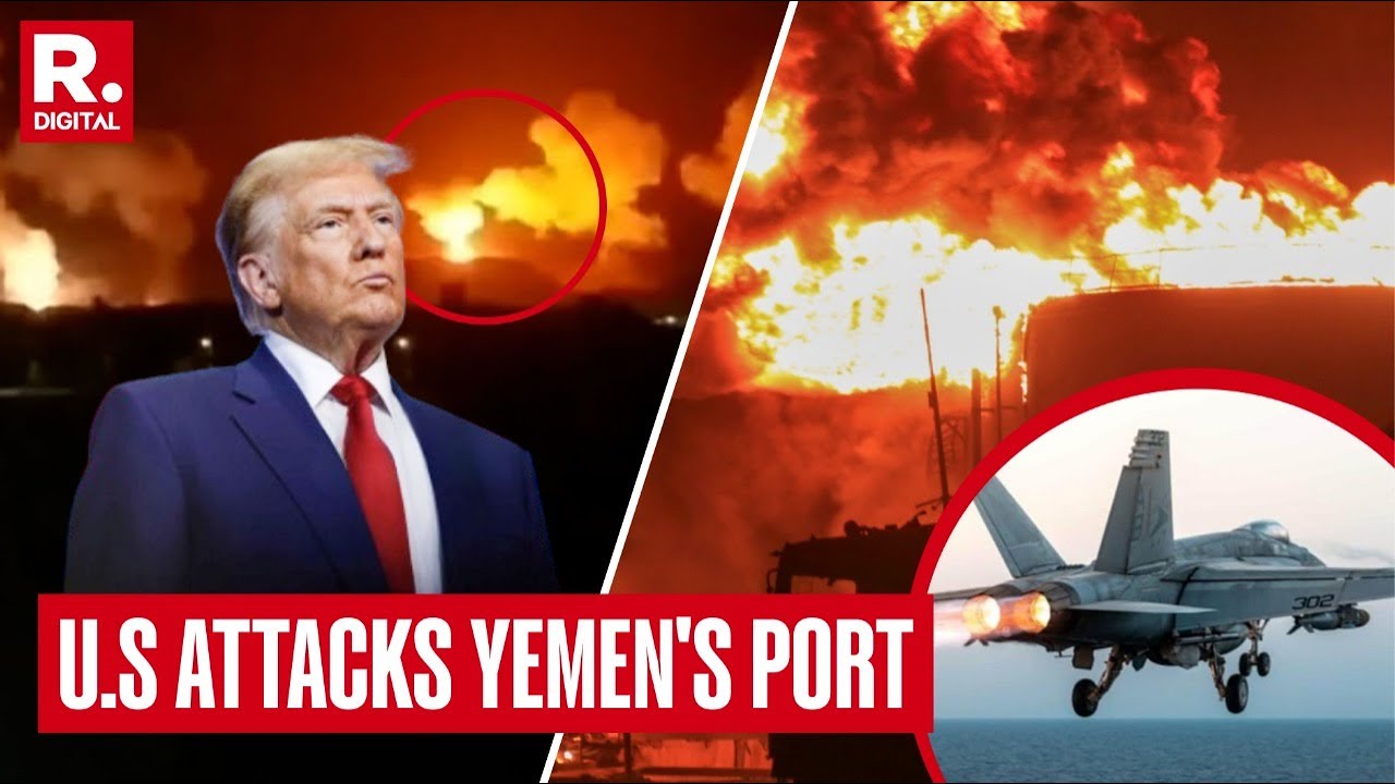 US Military Conducts 13 Airstrikes On Houthi-Controlled Hodeidah Port In Yemen