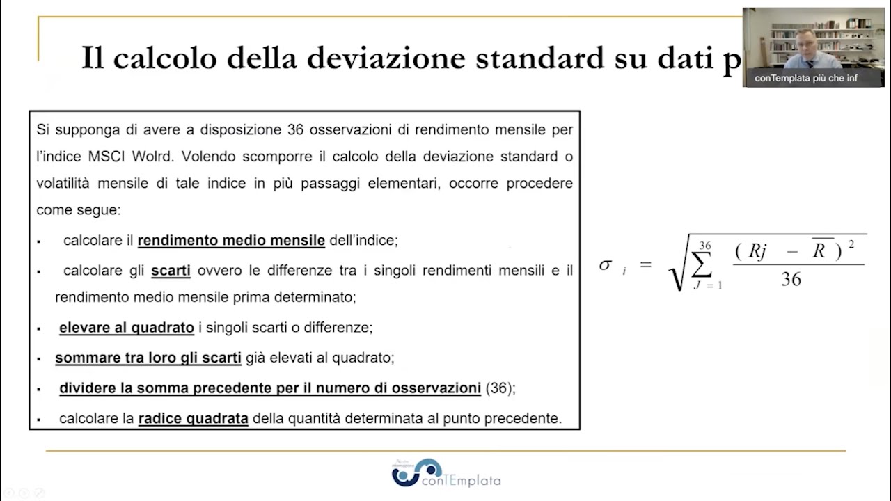 Il calcolo della deviazione standard