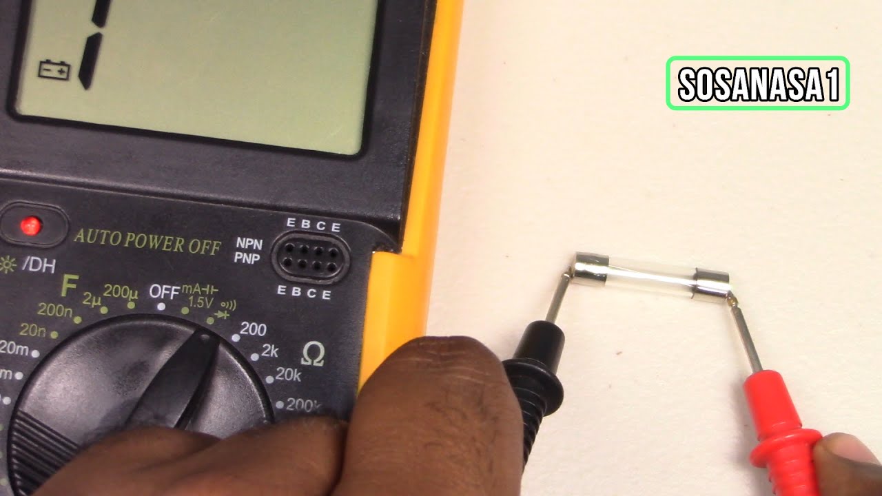 Como probar fusible eléctrico con multímetro DT9205A