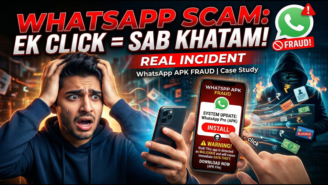 WhatsApp Scam: Ek Click = Sab Khatam ! Real Incident | WhatsApp APK Fraud