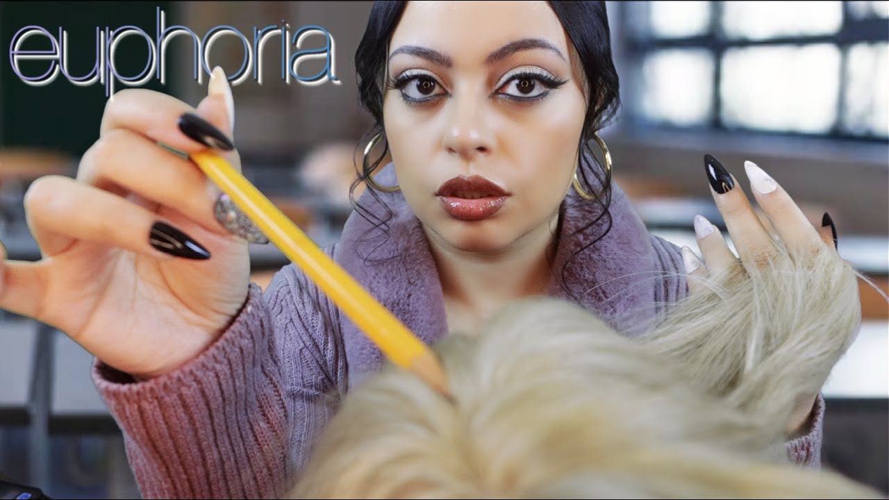 ASMR EUPHORIA'S Maddy is the Girl in the Back of the Class Playing With Your Hair and Comforting You