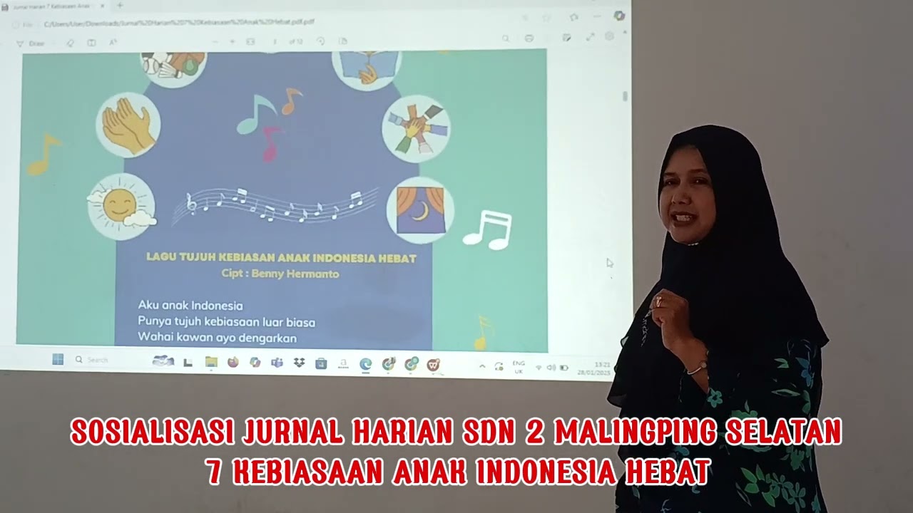 SOSIALISASI JURNAL HARIAN SDN 2 MALINGPING SELATAN 7 KEBIASAAN ANAK  INDONESIA HEBAT