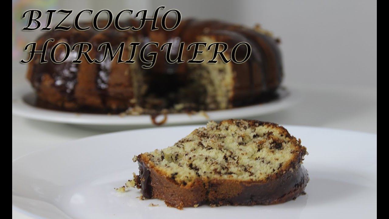 Bizcocho Hormiguero con Cobertura de Chocolate