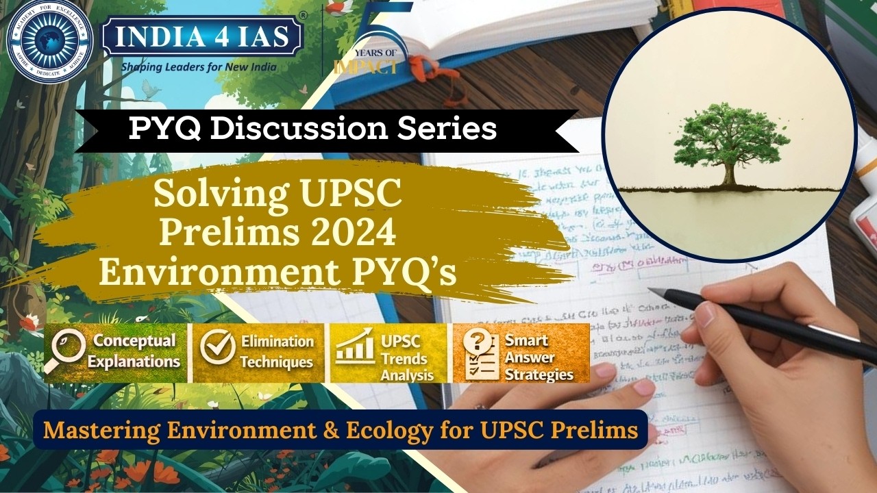 UPSC Prelims 2024 Environment Questions Solved | PYQ Series | #india4ias