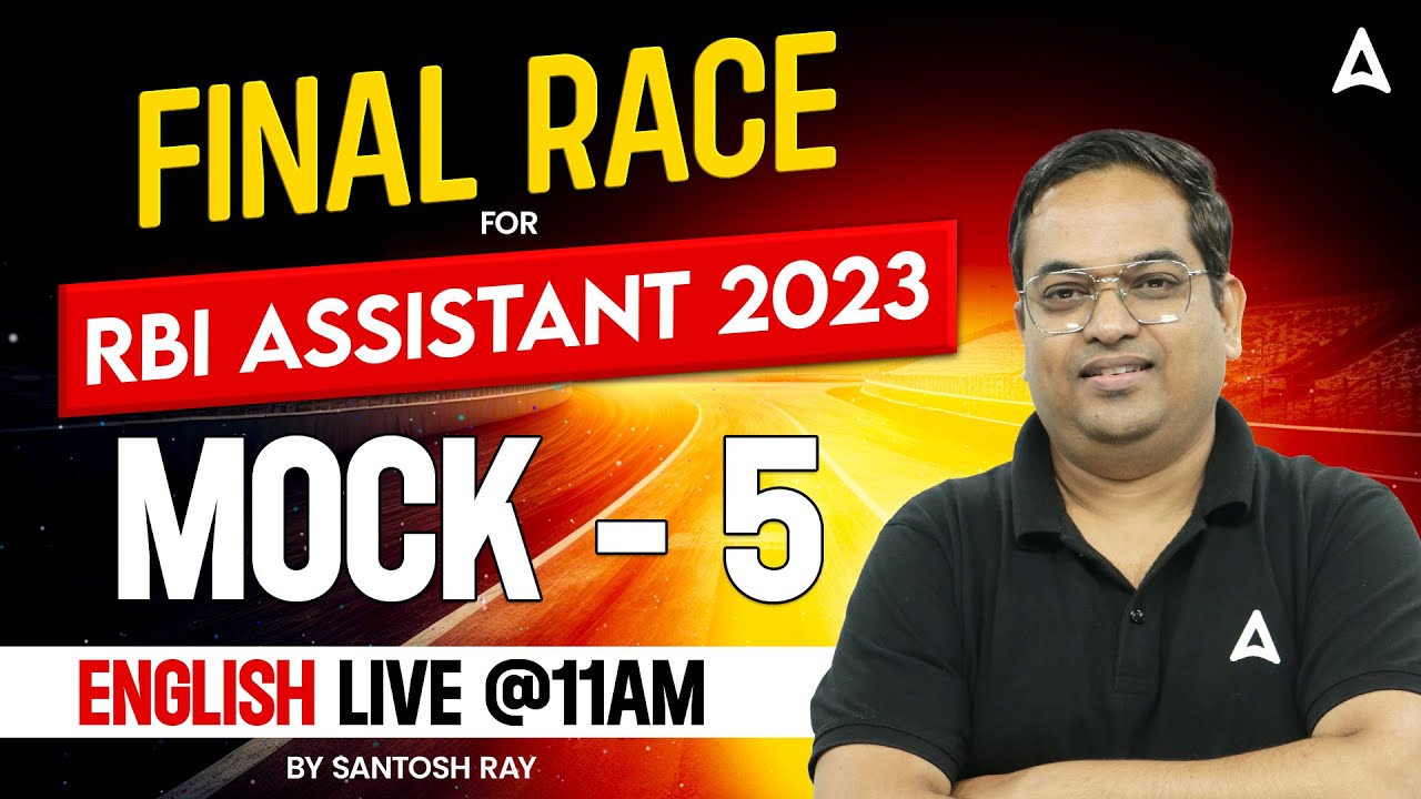 RBI Assistant 2023 | RBI Assistant Prelims English Mock Test 5 | English By Santosh Ray