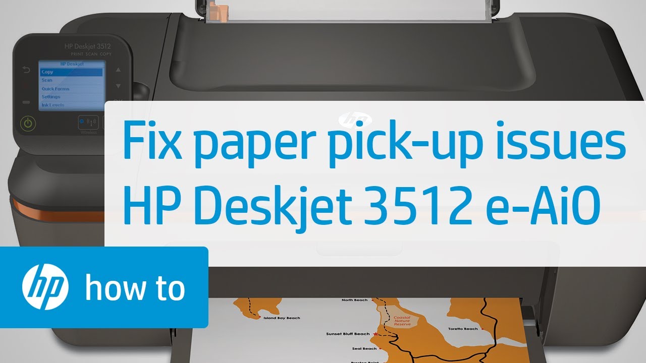 Fixing Paper Pick Up Issues | HP Deskjet 3512 e-All-in-One Printer | HP