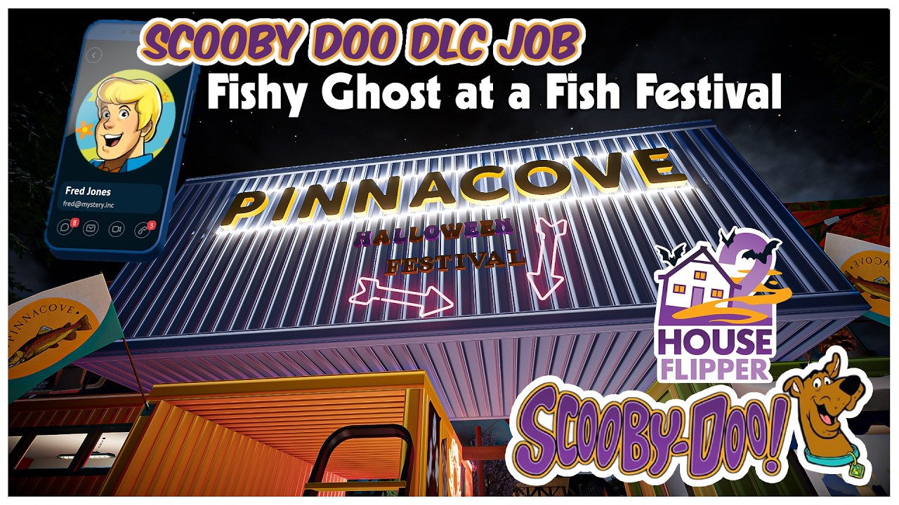 House Flipper 2 - New Scooby Doo DLC - Fishy Ghost at a Fish Festival Story Job for Fred Jones