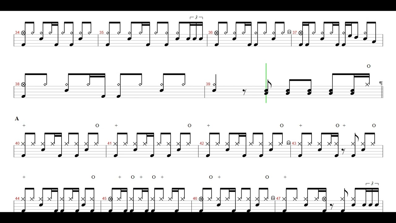 Michael Jackson-The Girl Is Mine | Drum Score, Drum Sheet Music, 드럼악보
