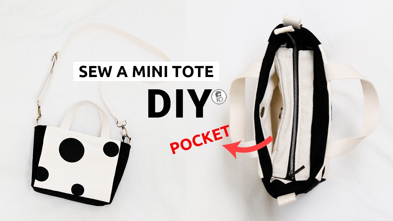 DIY Mini Tote Bag with Recessed Zipper | Make & Sell for Your Handmade Business