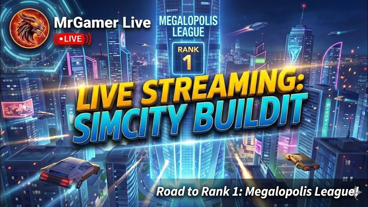 SimCity buildit | I Will try to reach rank 1 in the Megalopolis League #gaming #streaming #simcity