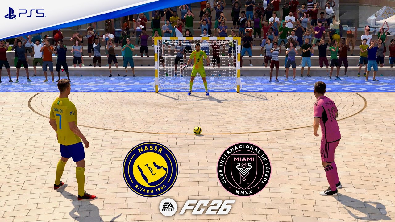 FC 26 VOLTA FOOTBALL | RONALDO MESSI NEYMAR MBAPPE HAALAND VINI JR | AL NASSR VS INTER MIAMI - PS5