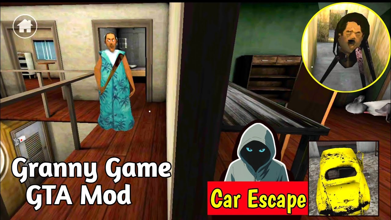 Granny GTA Mod unofficial mod Escape gameplay | granny new mod car escape gameplay | #granny #gta