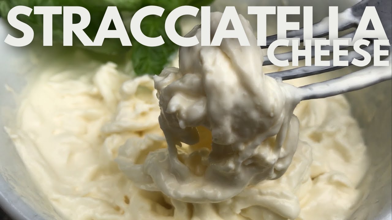 STRACCIATELLA - HOW TO MAKE STRACCIATELLA CHEESE 🧀🇮🇹🥛