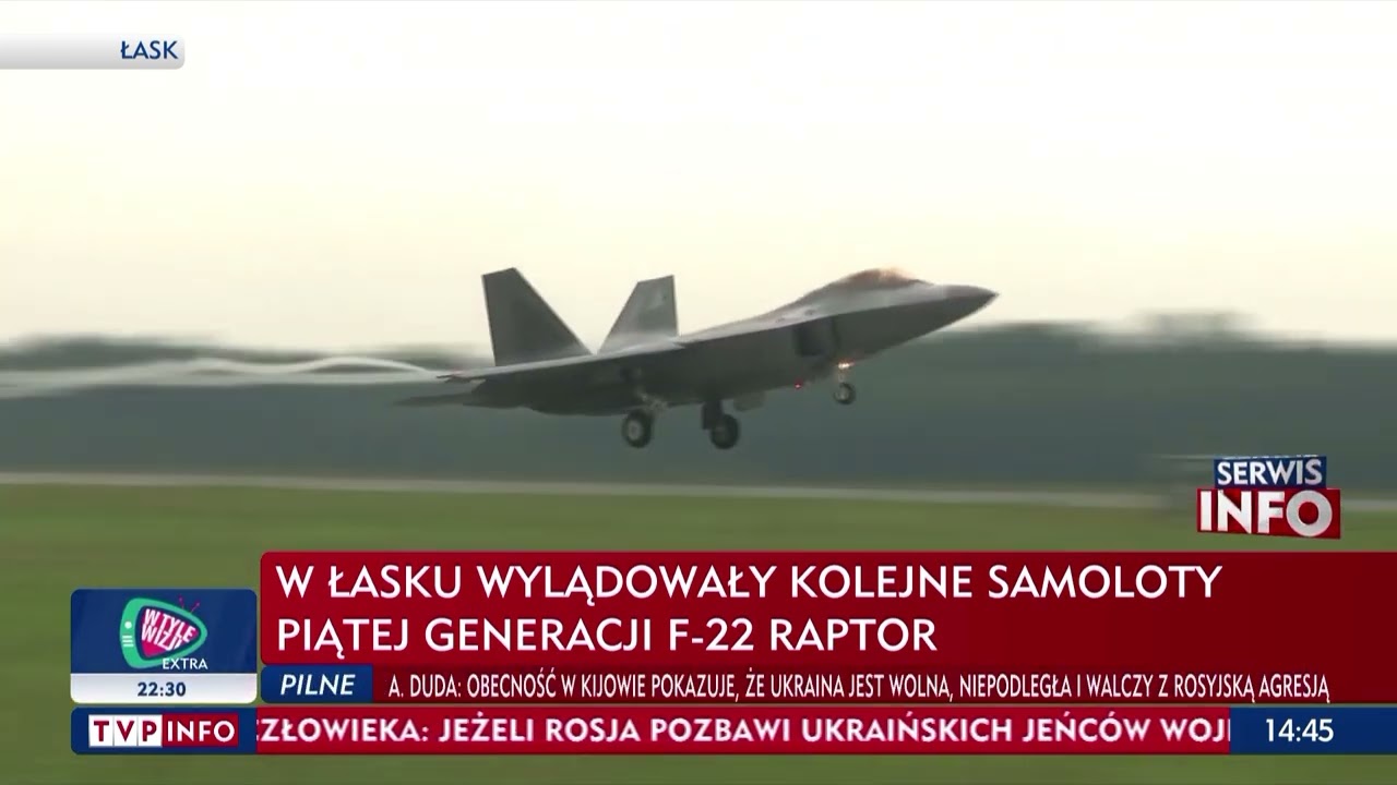 Kolejne amerykańskie myśliwce F-22 Raptor w Łasku