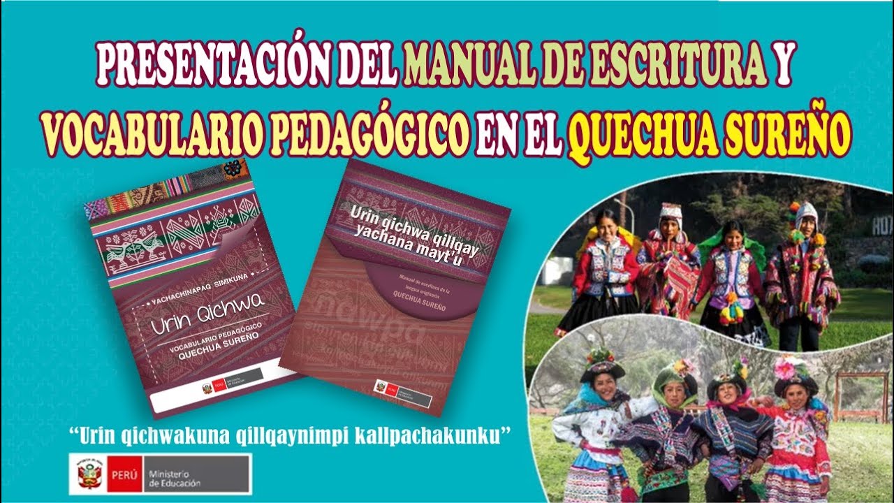 ✔Manual de ESCRITURA y VOCABULARIO PEDAGÓGICO  del QUECHUA SUREÑO👈