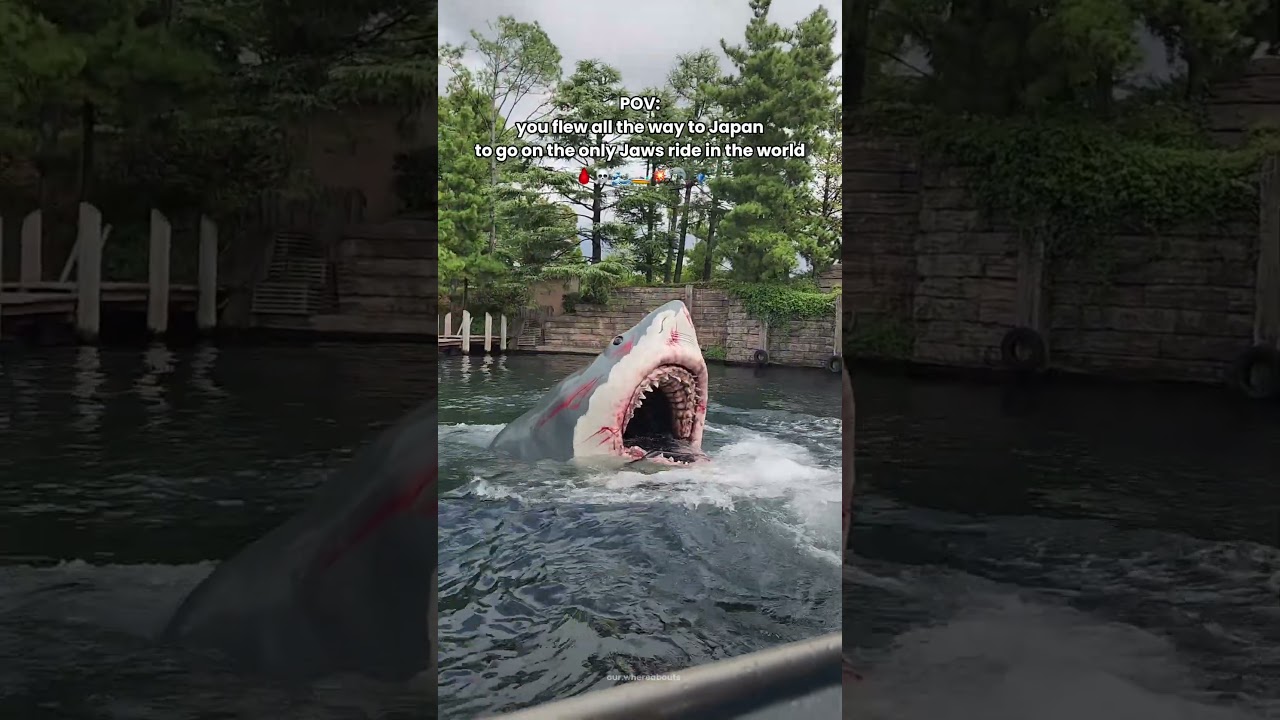 🦈💥 The LAST JAWS ride in the world?! Yup&hellip; and it&rsquo;s alive and thrashing in Japan 🇯🇵🎢