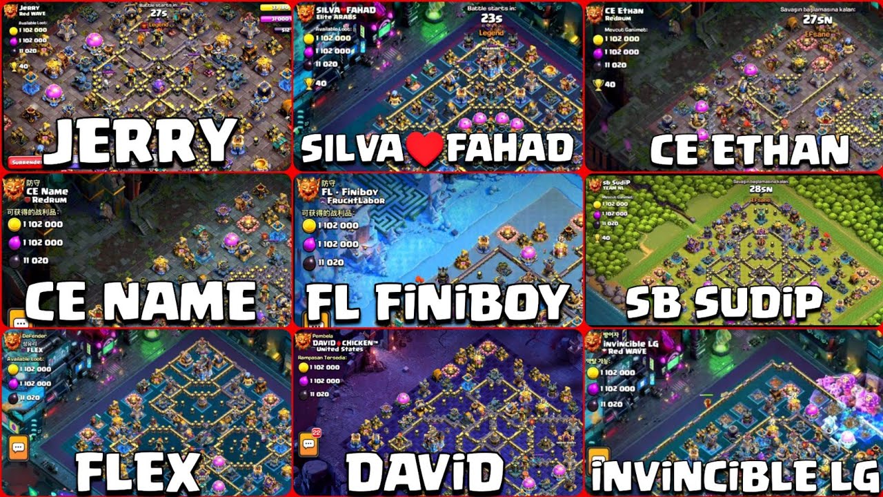 GLOBAL TOP PLAYERS BEST LEGEND LEAGUE BASE LINK | TH18 ANTI THROWERS BASE LINK| TH18 NEW WAR BASE 