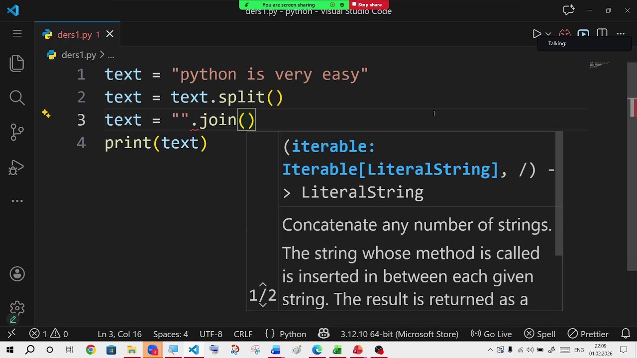 İnformatika dərsləri. Proqramlaşdırma. Python. Dərs 5. Sətir və siyahı funksiyaları