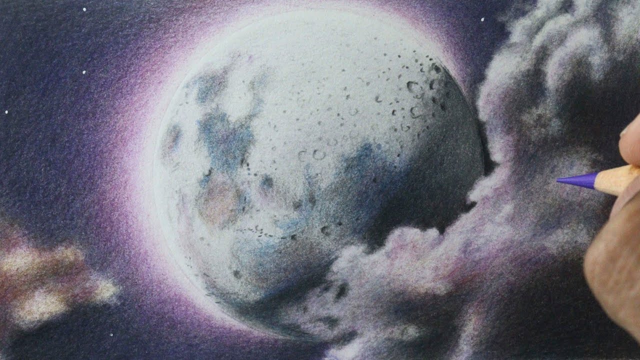 Como desenhar a Lua cheia PASSO A PASSO narrado