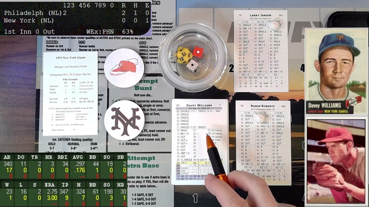 Fall Classic BB - 1953 - Phi. Phillies @ NY Giants (34)
