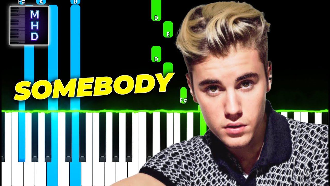 Justin Bieber - Somebody (Piano Tutorial Easy)