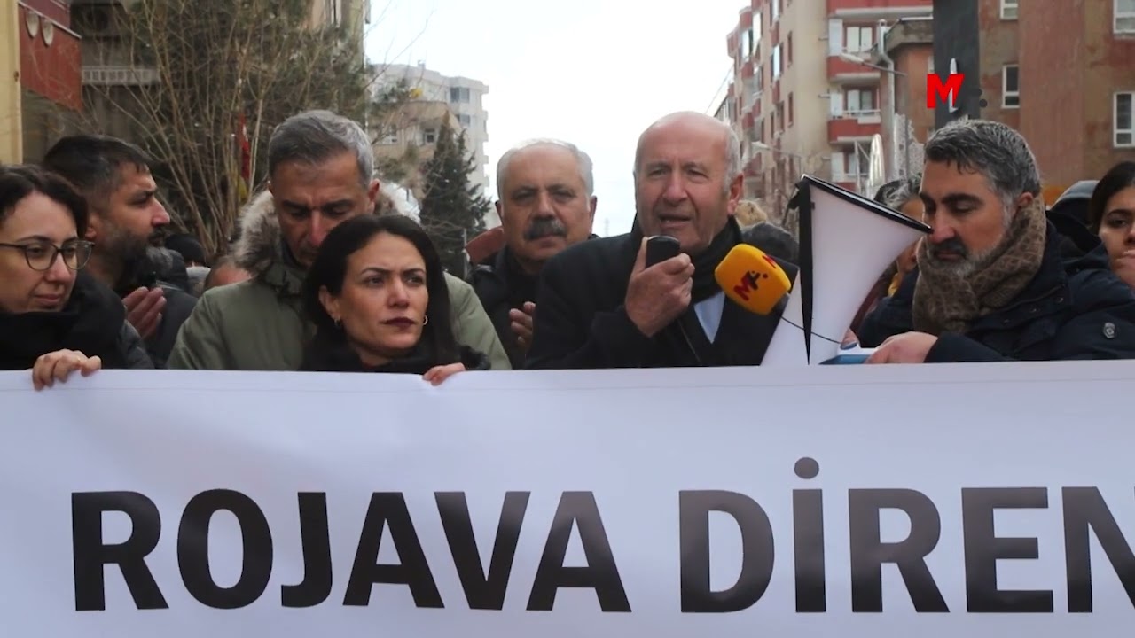MÊRDÎN’DE ROJAVA PROTESTOSU: HALKLAR SİZE TESLİM OLMAYACAK