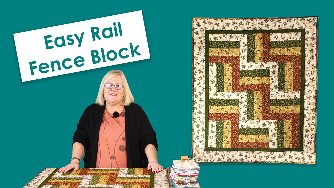 Rail Fence Quilt using 4 Fat Quarters!