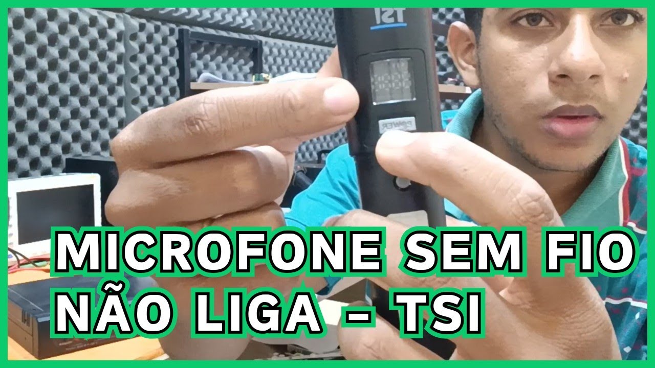 Microfone Sem Fio TSI não liga defeito