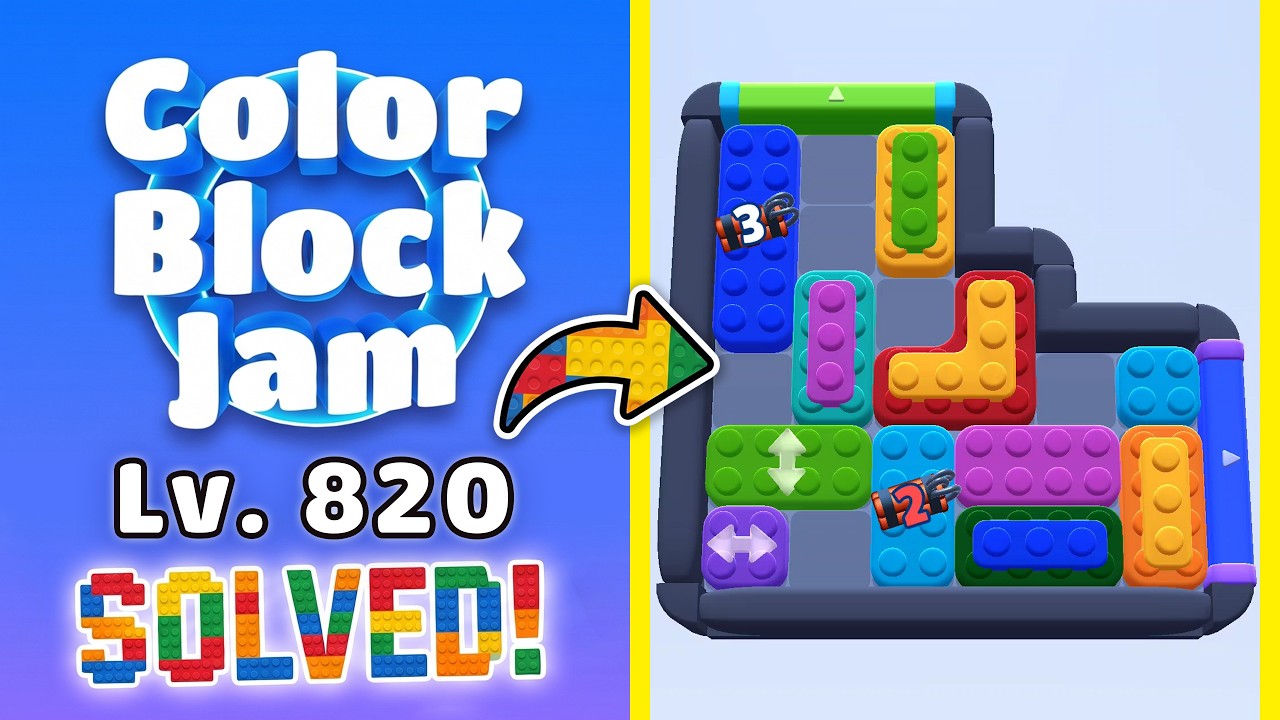 Color Block Jam Level 820 | Every Puzzle Solved! 🎯
