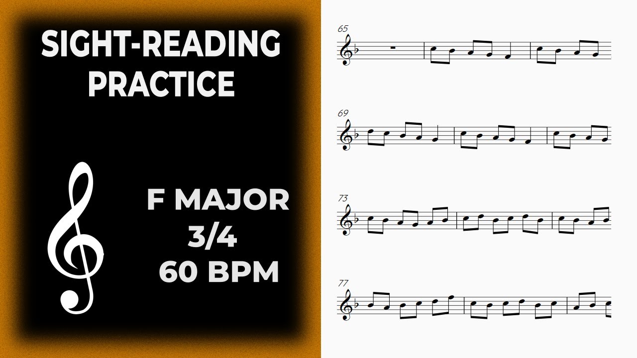 Sight Reading Practice - Ex 8 - F Major - Intermediate