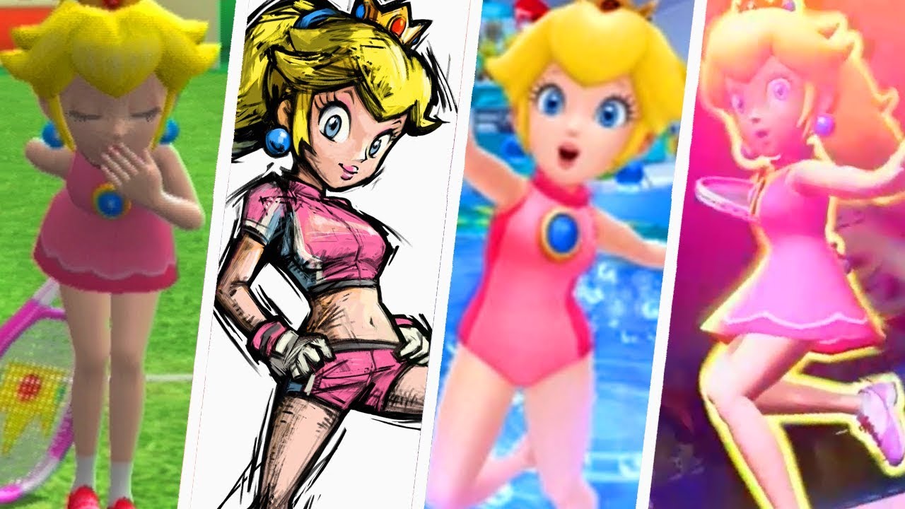 Evolution of Princess Peach in Super Mario Sports Games (1999 - 2018)