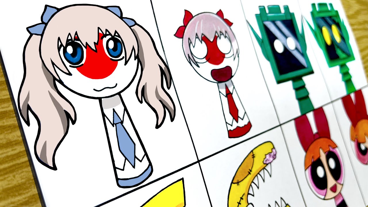 Рисунок Incredibox Sprunki OC: Normal VS Horror / NEW My Sprunki OC Phase