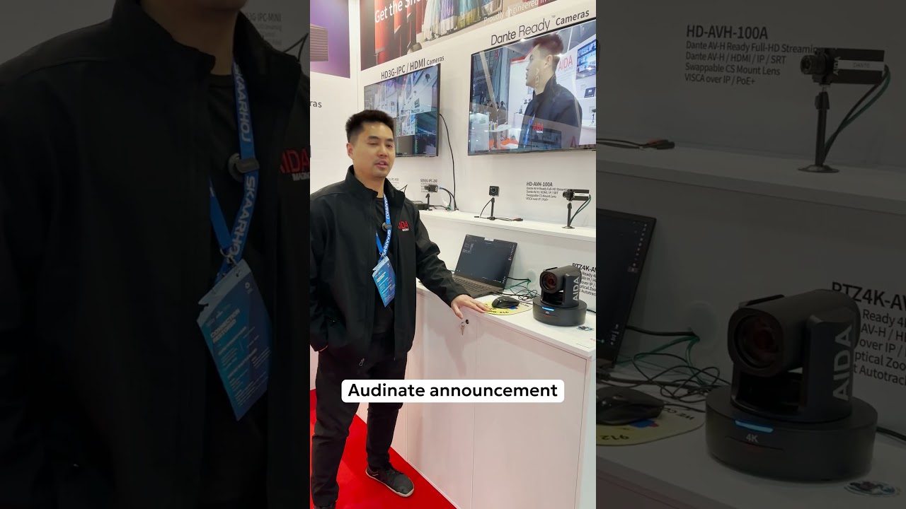 AIDA x Dante by Audinate &ndash; We deliver the world's first Dante-Ready POV camera