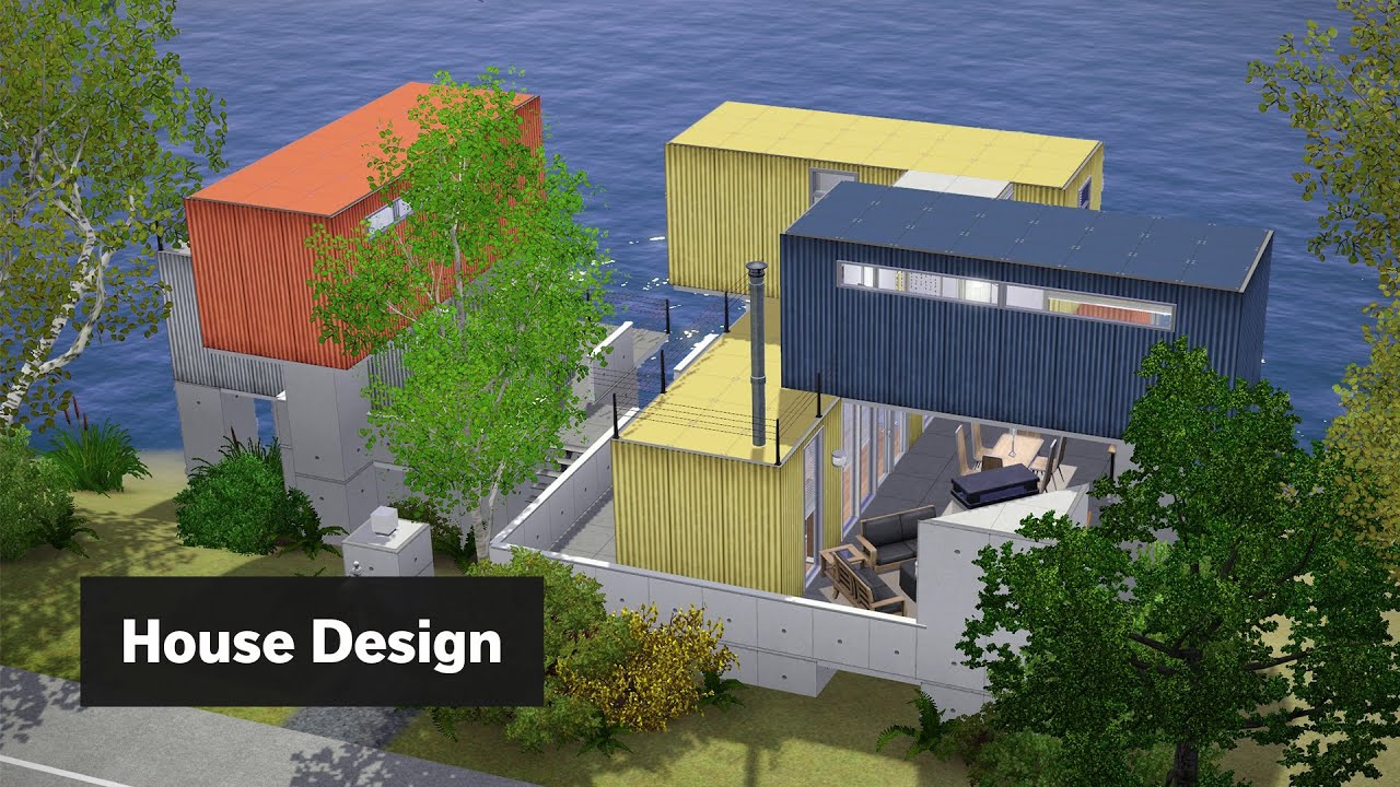 Shipping Container House • The Sims 3 House Design [Plymouth Isle]