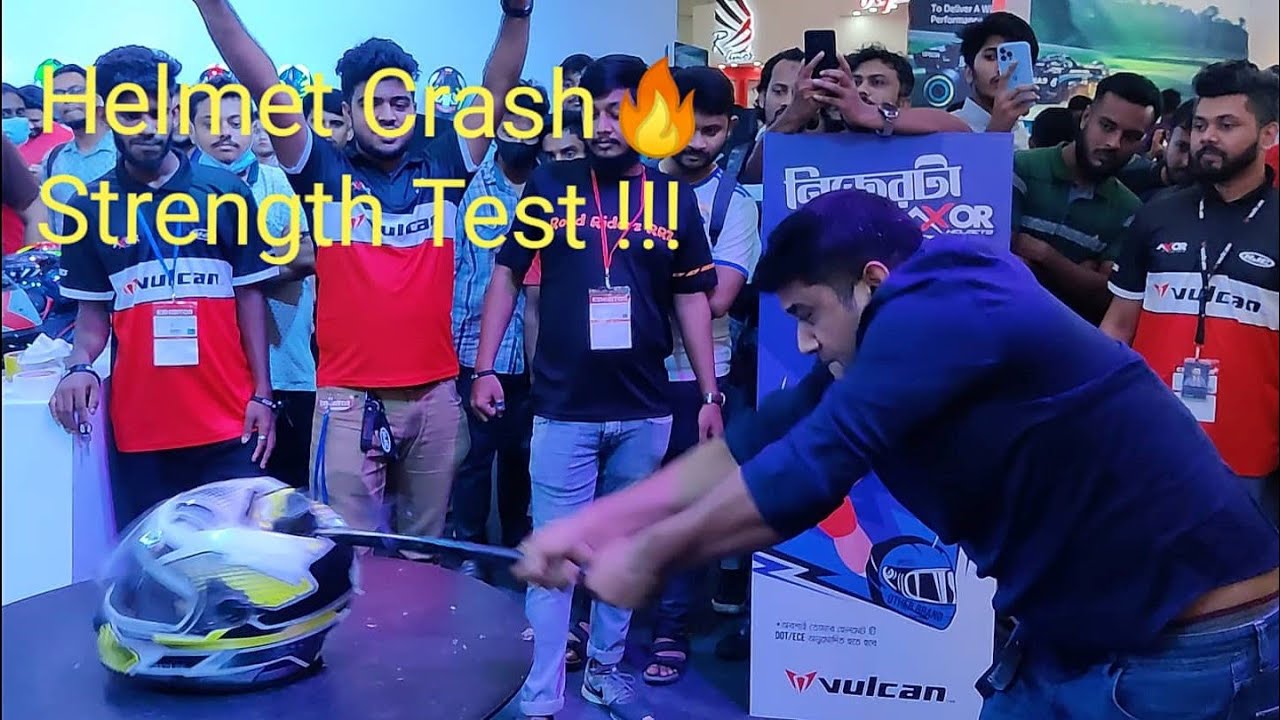 Hammer Test on Bilmola, Axor, HJC & Axxis Helmet At Dhaka Motor Show 2022
