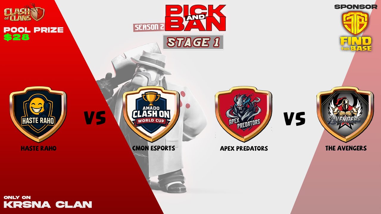 Pick n Ban S2  | KrsnaClan #clashofclans #krsnaclash #coclive