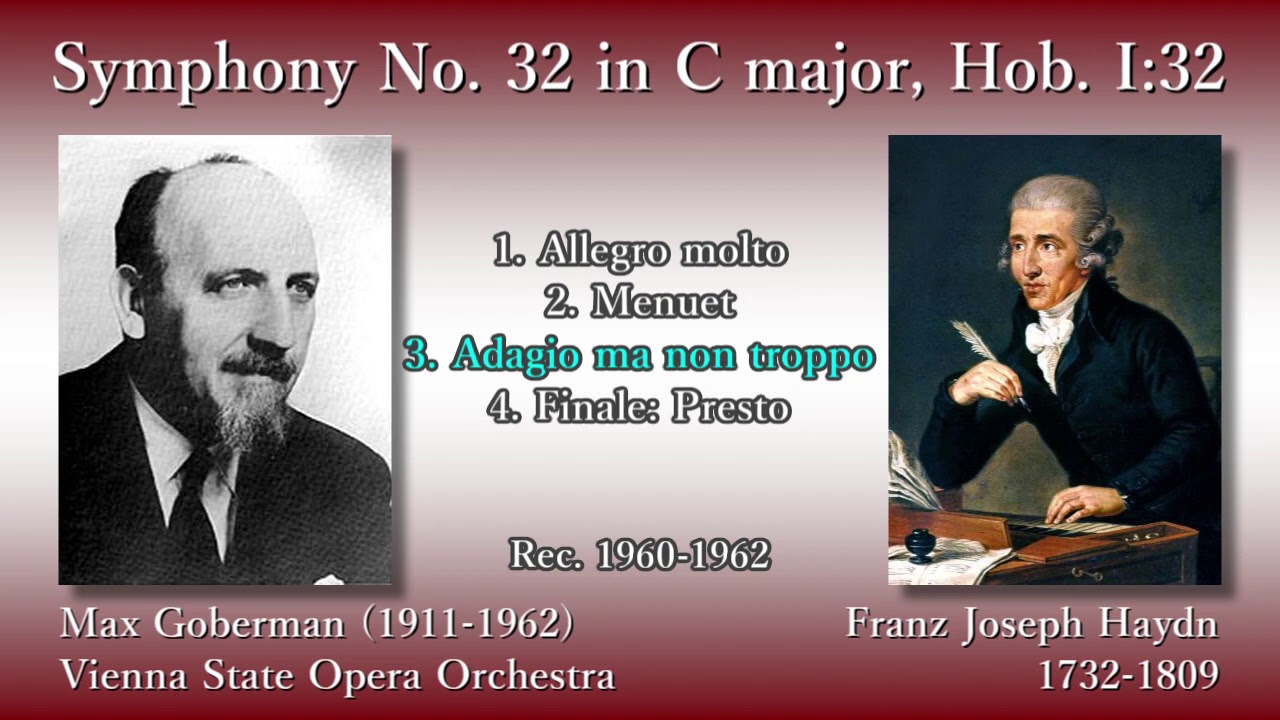 Haydn: Symphony No. 32, Goberman & Vienna State OperaO (1960-62) ハイドン 交響曲第32番 ゴバーマン