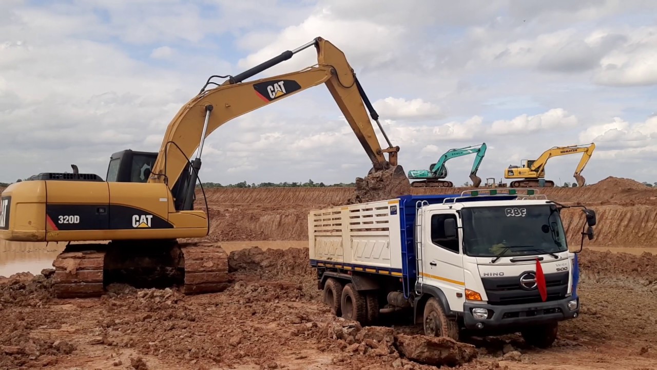 VICTOR 500 กับพี่หลง เจอทางหนืดชัน CAT320D 21200 ชม. จัดให้ต้องดันช่วย excavator and truck EP.7022