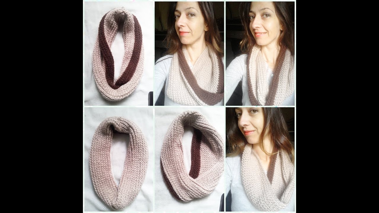 Gola em Croche ponto Camelo/ Crochet infinity scar