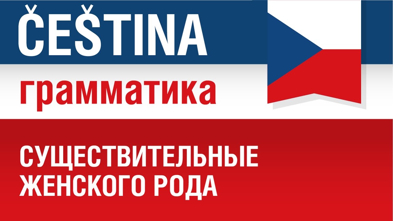 Существительные женского рода. Чешский язык.
