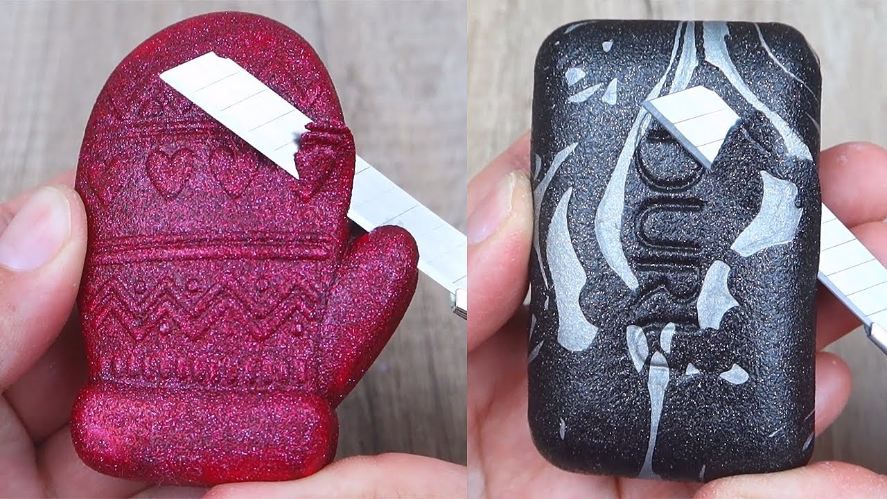 Relaxing Soap Cutting ASMR. Satisfying Soap and lipstick cutting. Corte de jabón - 1211