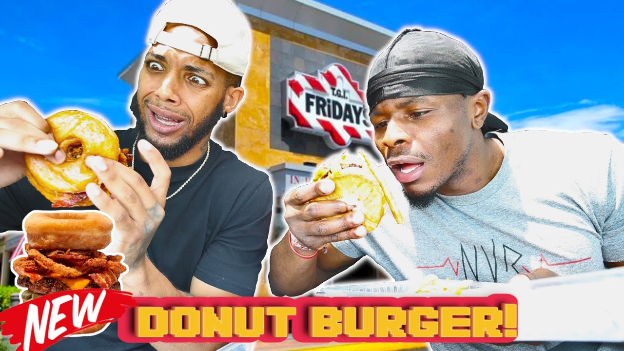 BEST BURGER EVER? | Trying Friday's *NEW* Donut Burger!