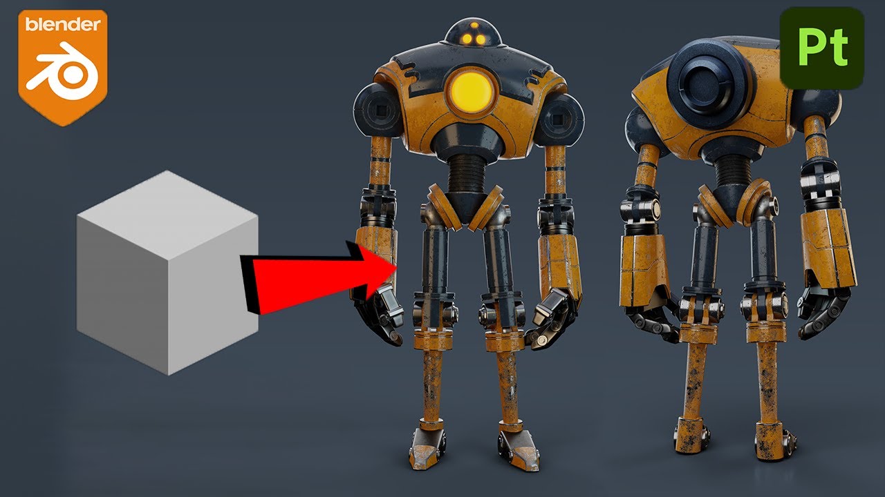 Robot Mech Rebot Hardsurface Modeling in Blender (Full Time-lapse) part 1