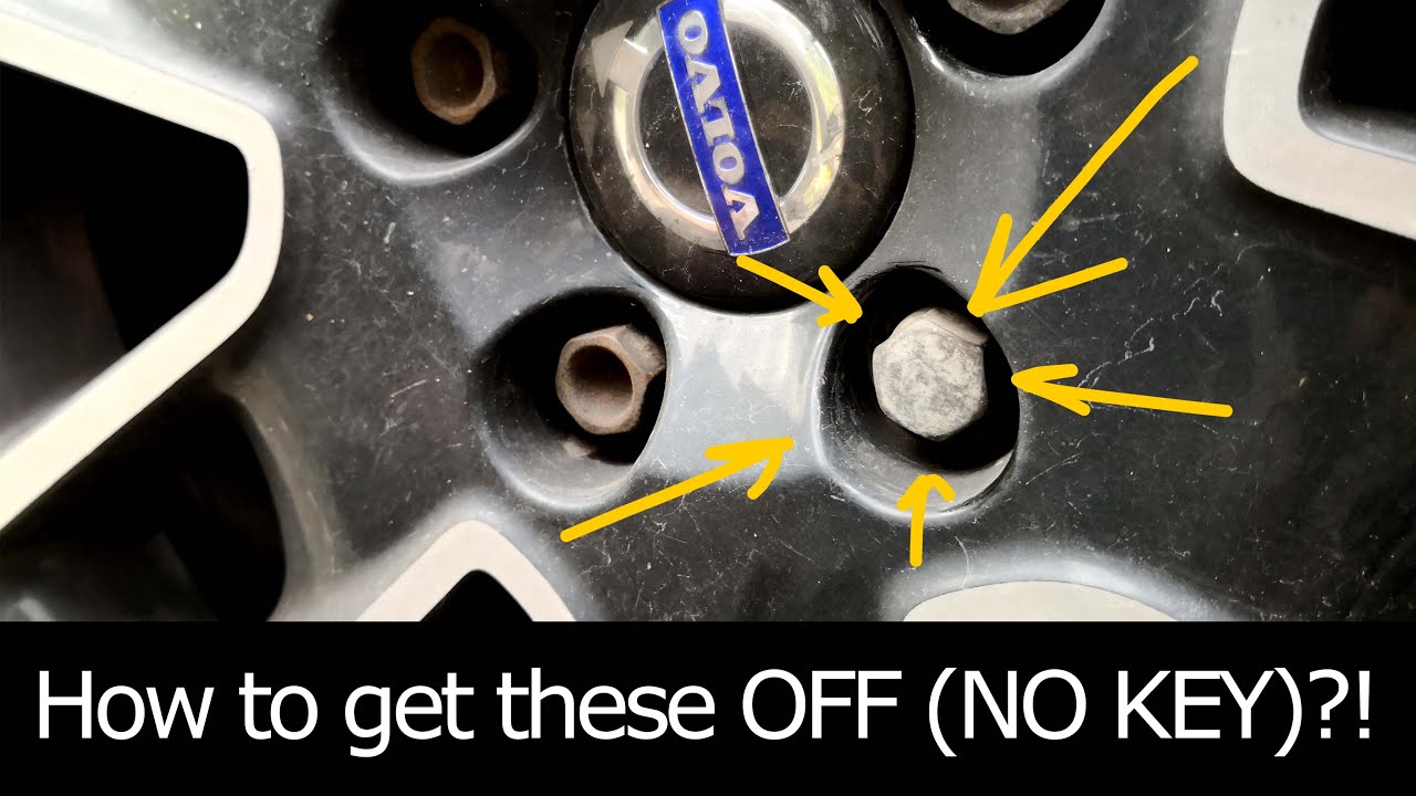 How to: Remove Volvo Locking Wheel Nuts (without key) - Volvo XC70 / V70 / V60 / XC60