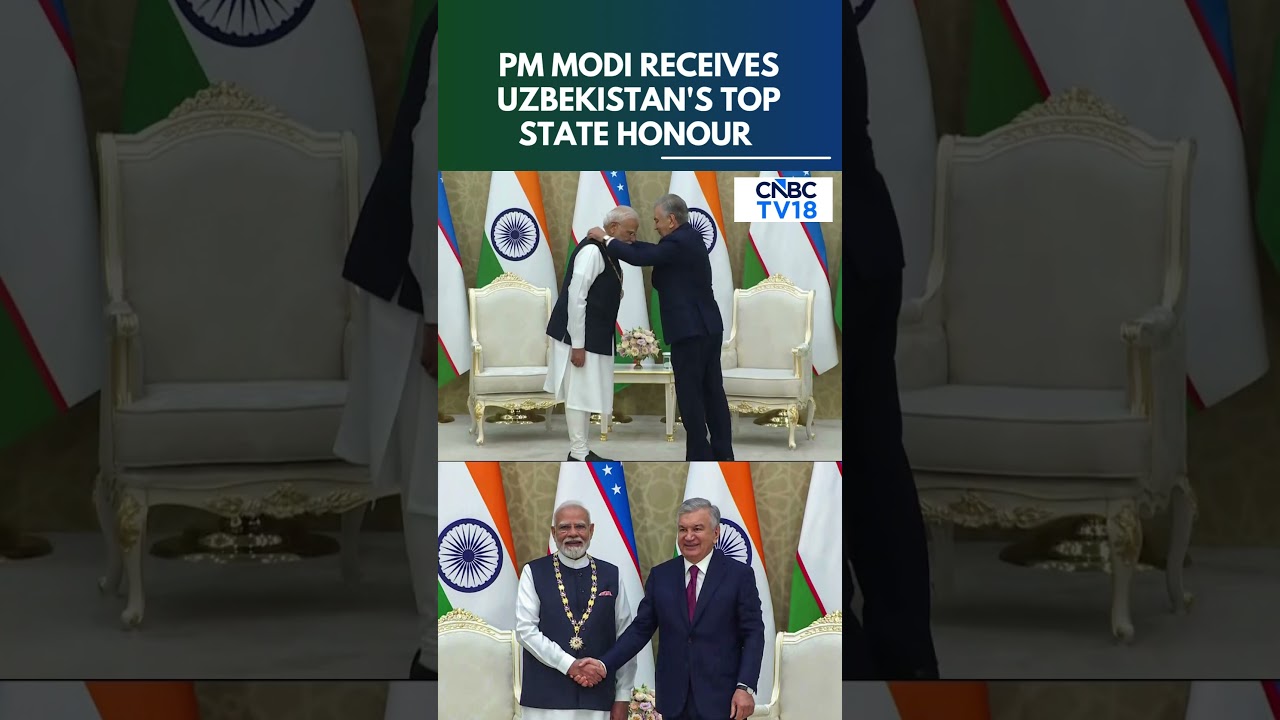 WATCH: Uzbekistan Honours PM Modi With Top State Honour 'Oliy Darajali Dustlik' | N18G