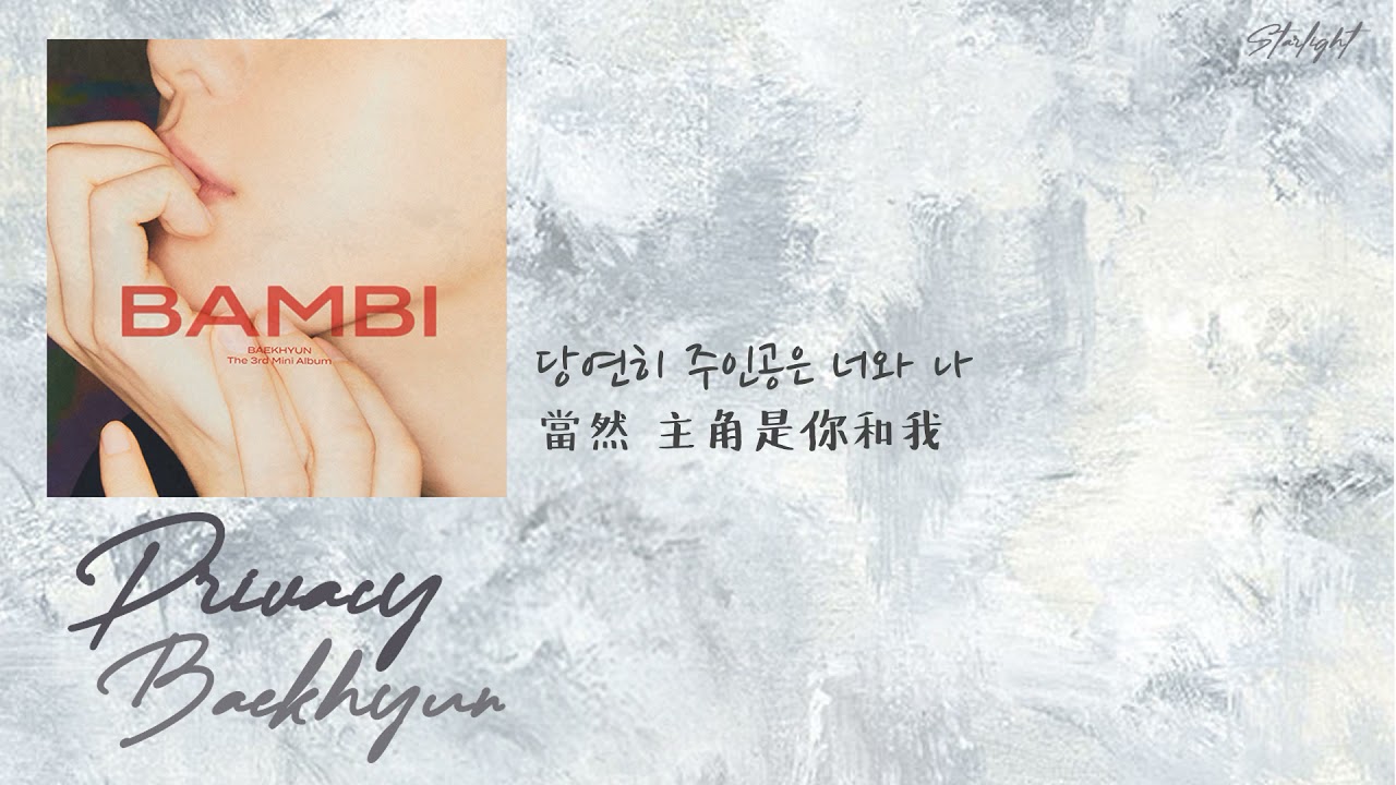 [中韓歌詞/繁中字] Baekhyun (백현/邊伯賢) - Privacy