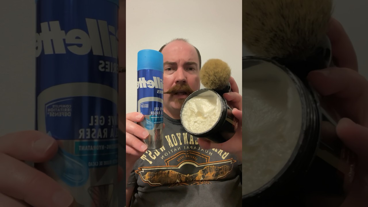 Shave Brush vs Hand For Lathering #shorts