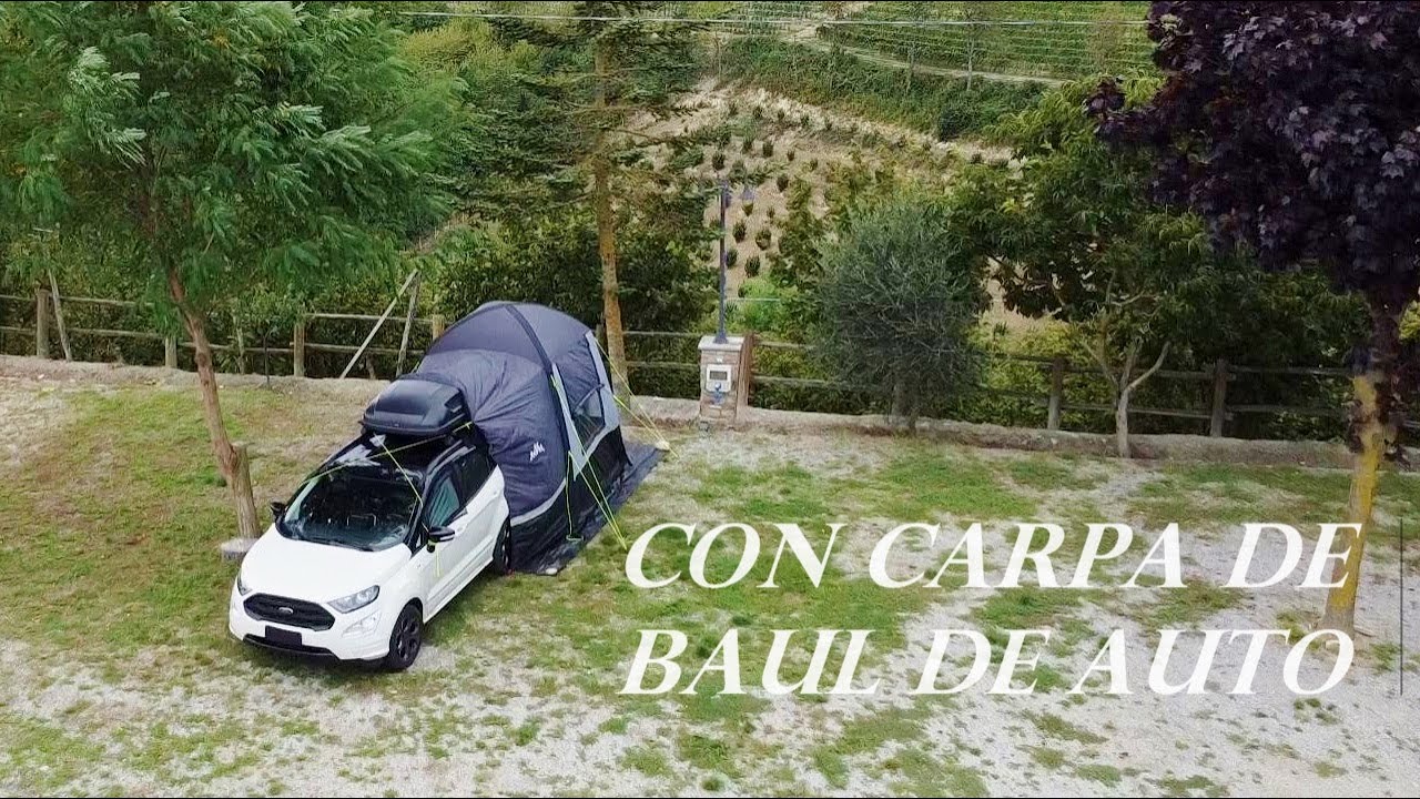 MINI CAMPER, CAMPING ENTRE COLINAS DE VIÑEDOS, con carpa de baul de auto. Parte 1 (Ep 9)