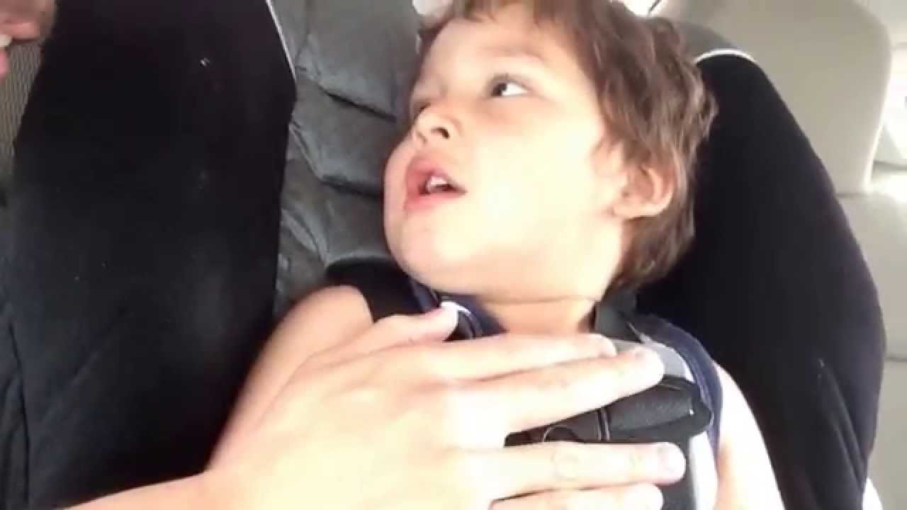 Tickling Ethan while he's stuck in his carseat