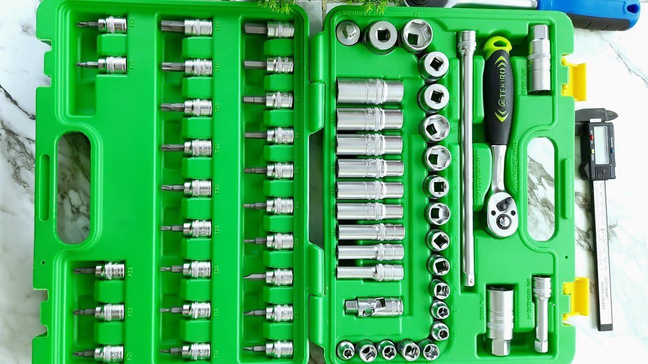 KELEBIHAN tekiro 58pcs socket set 3/8
